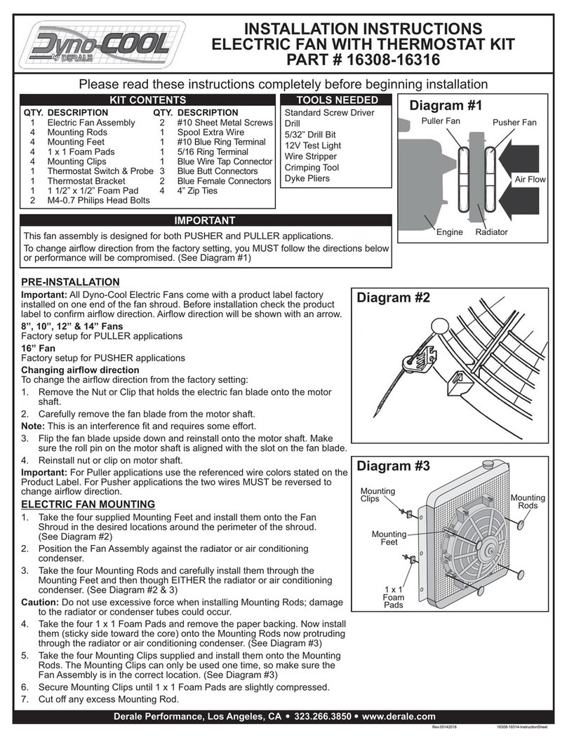 Derale Dyno-Cool 16308 User manual