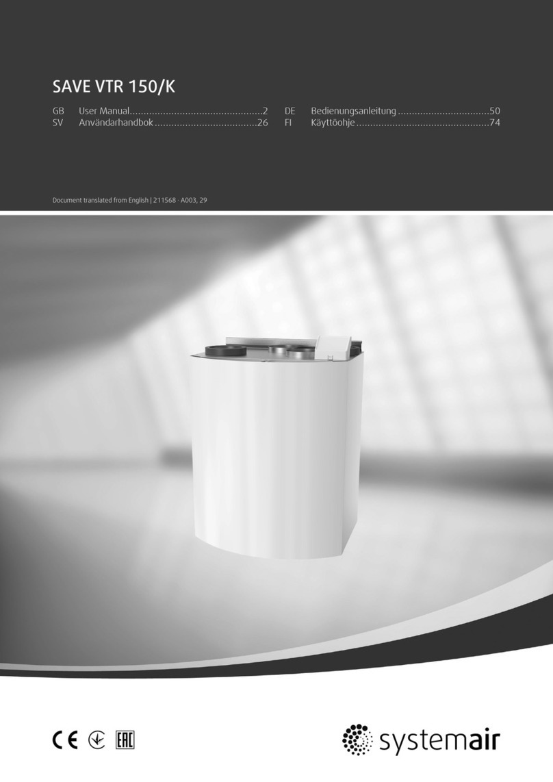 System air SAVE VTR 150/K User manual