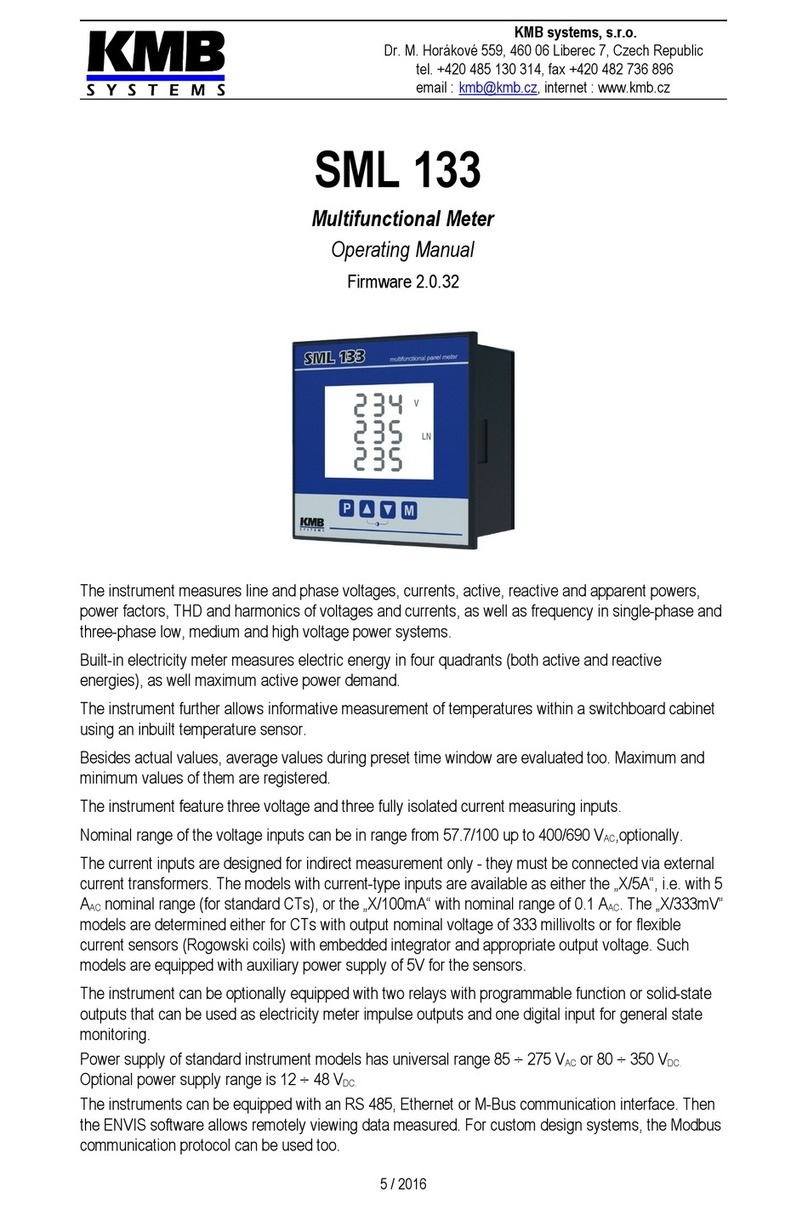 KMB SML 133 Series operating manual