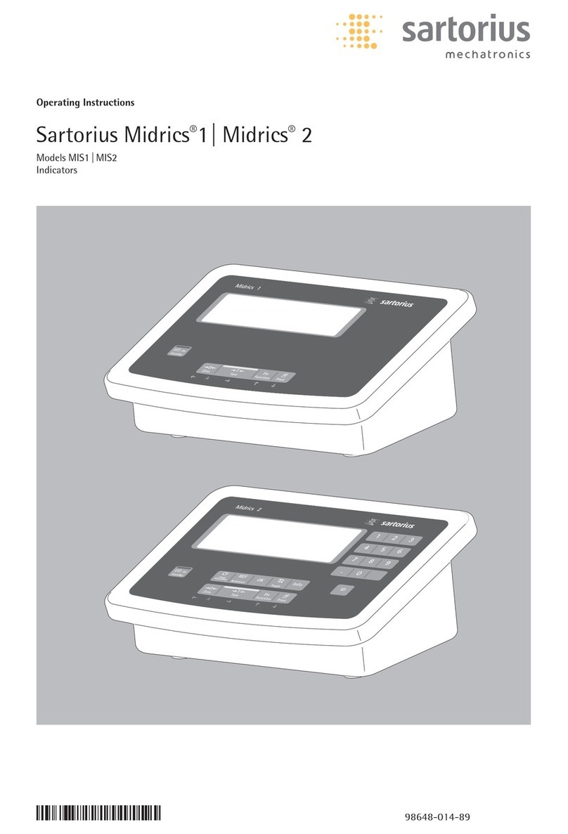 Sartorius Midrics 1 User manual