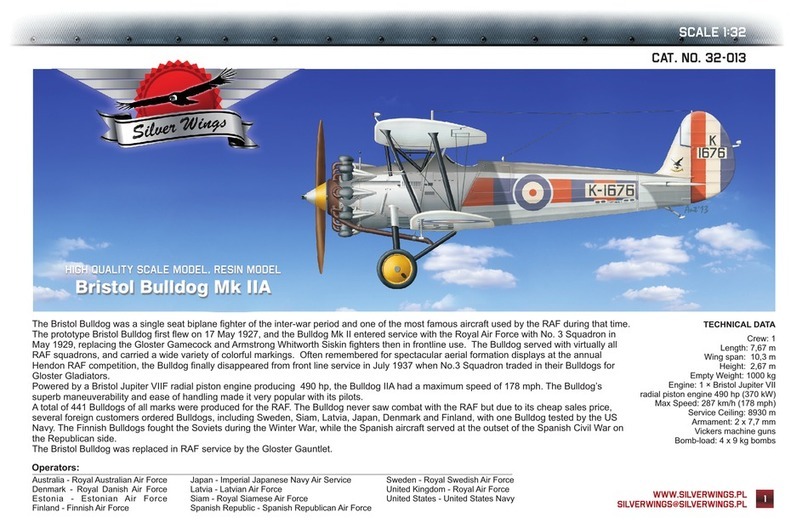 Silver Wings Bristol Bulldog Mk IIA manual