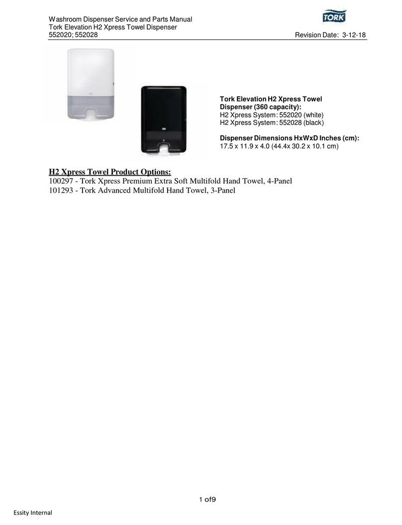 Tork Elevation H2 Xpress Service and parts manual