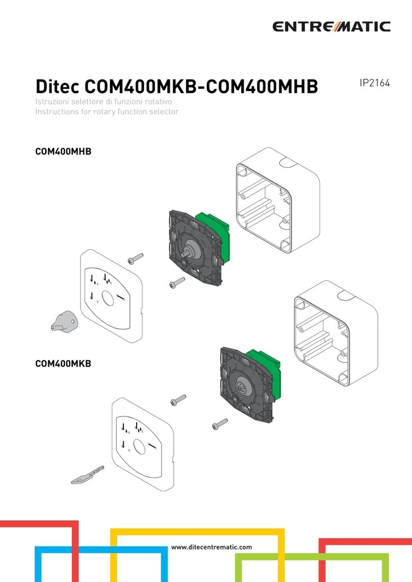 Entrematic Ditec COM400MKB User manual
