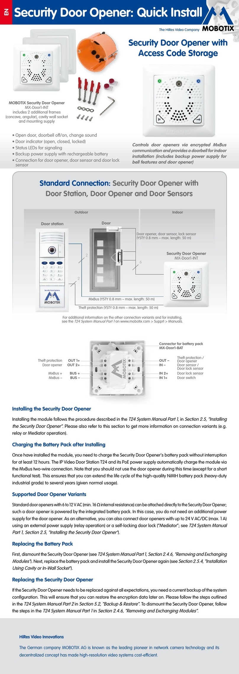 Mobotix MX-Door1-INT User manual