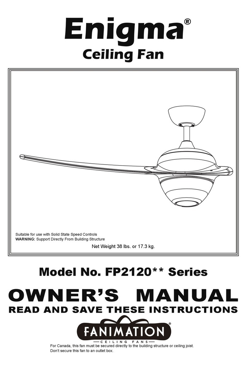 Fanimation Enigma FP2120 Series User manual