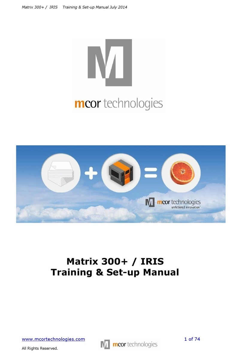 Mcor Technologies Matrix 300+ / IRIS Training & Set-up Manual