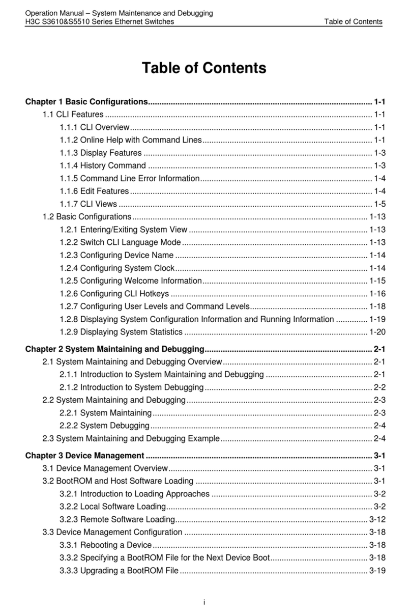H3C S3610 Series User manual H3C S3610 Series User manual