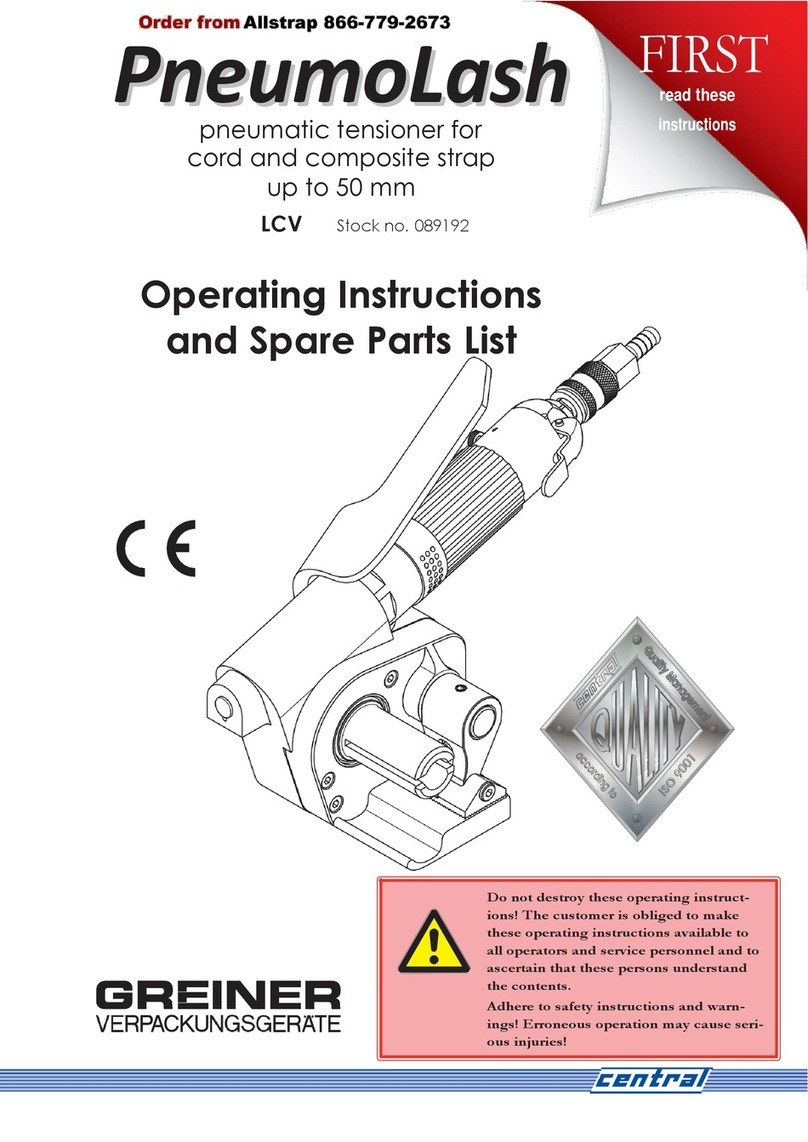 GREINER PneumoLash LCV Operating instructions and spare parts list