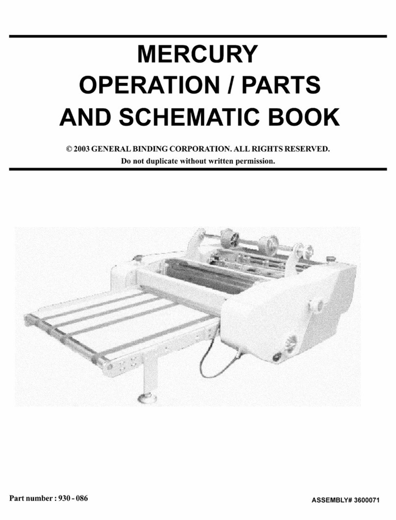 General Binding Mercury Operation/Parts and Schematic Book