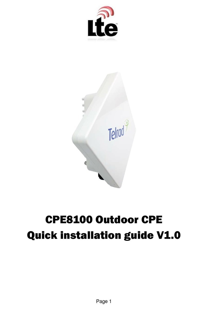 Telrad CPE8100 Quick installation guide