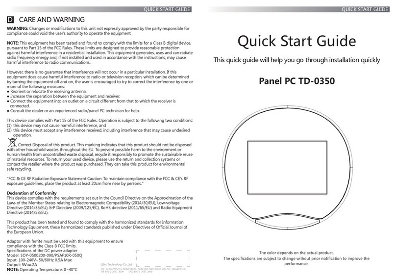 Qbic Technology TD-0350 quick start guide