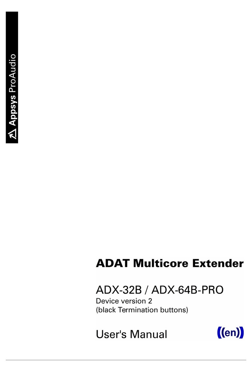 Appsys ProAudio ADX-32B user manual