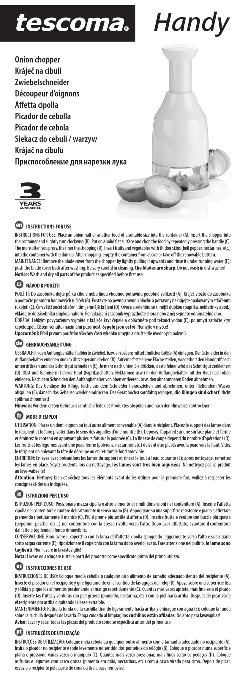 Tescoma Handy Instructions for use
