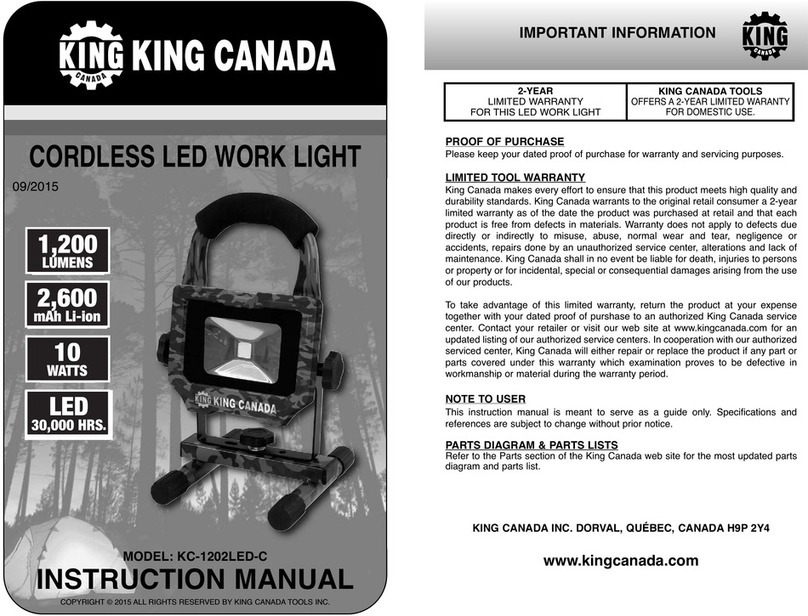 King Canada KC-1202LED-C User manual