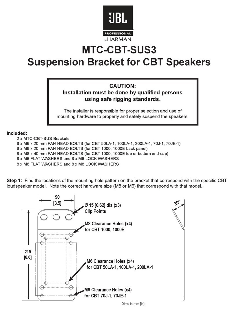 JBL MTC-CBT-SUS3 manual