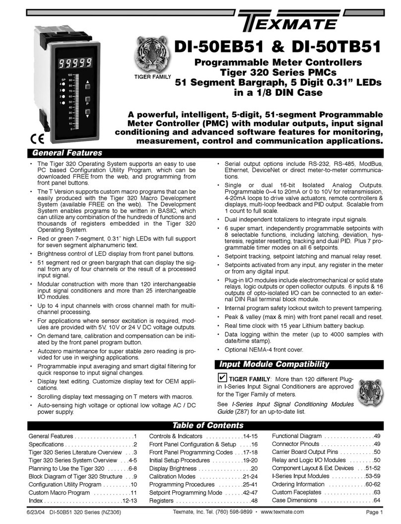 Texmate Tiger 320 Series User manual