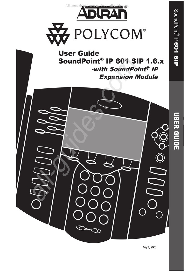 Polycom SoundPoint IP 601 SIP User manual