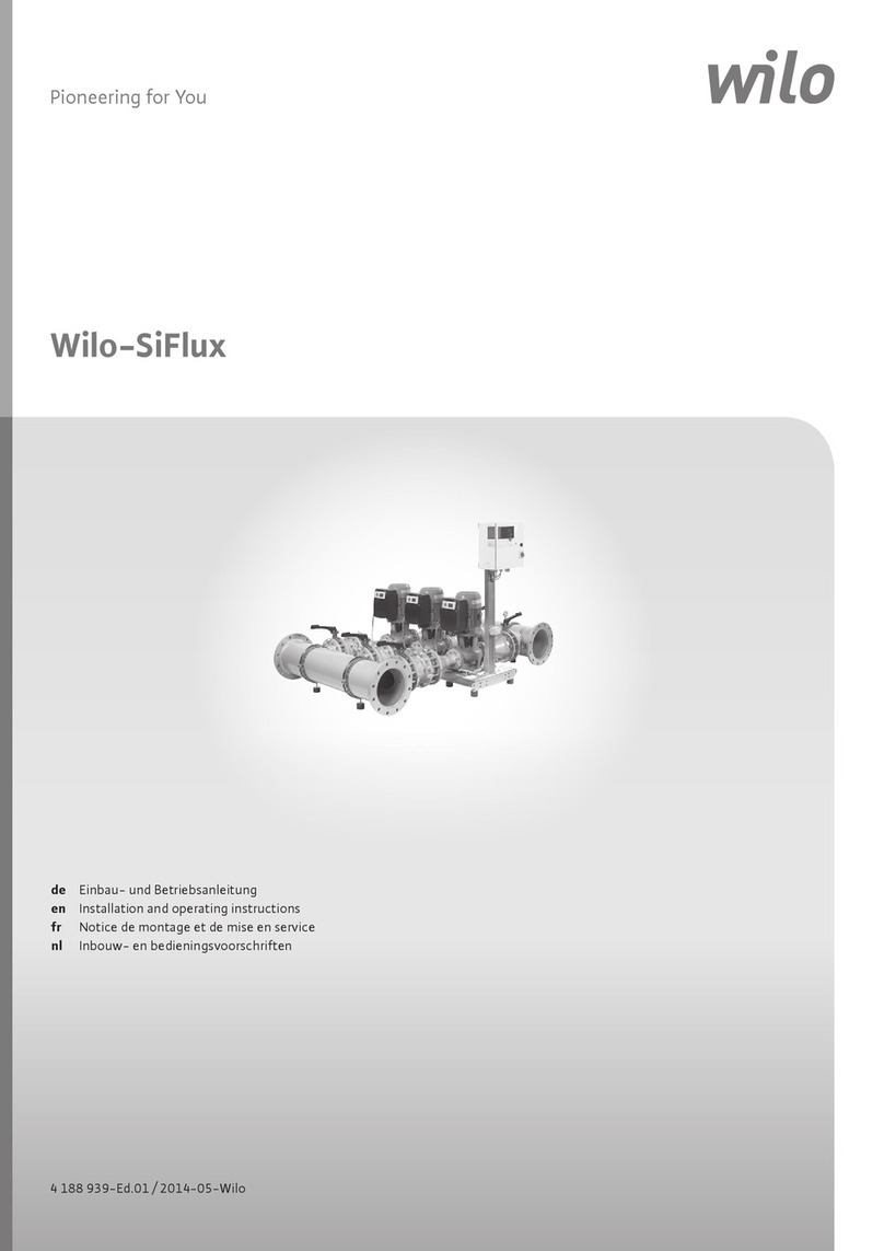 Wilo SiFlux Series Installation and operating instructions