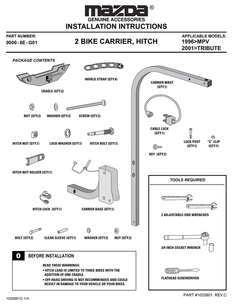 Mazda 0000-8E-G01 installation instructions