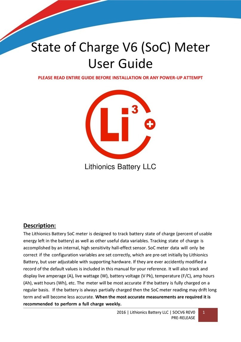 Lithionics Battery State of Charge V6 Meter user guide