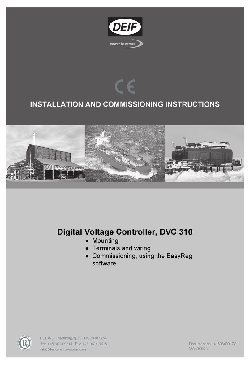 Deif DVC 310 Installation and operation manual