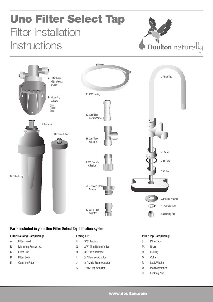 Doulton Uno Filter Select Tap installation instructions
