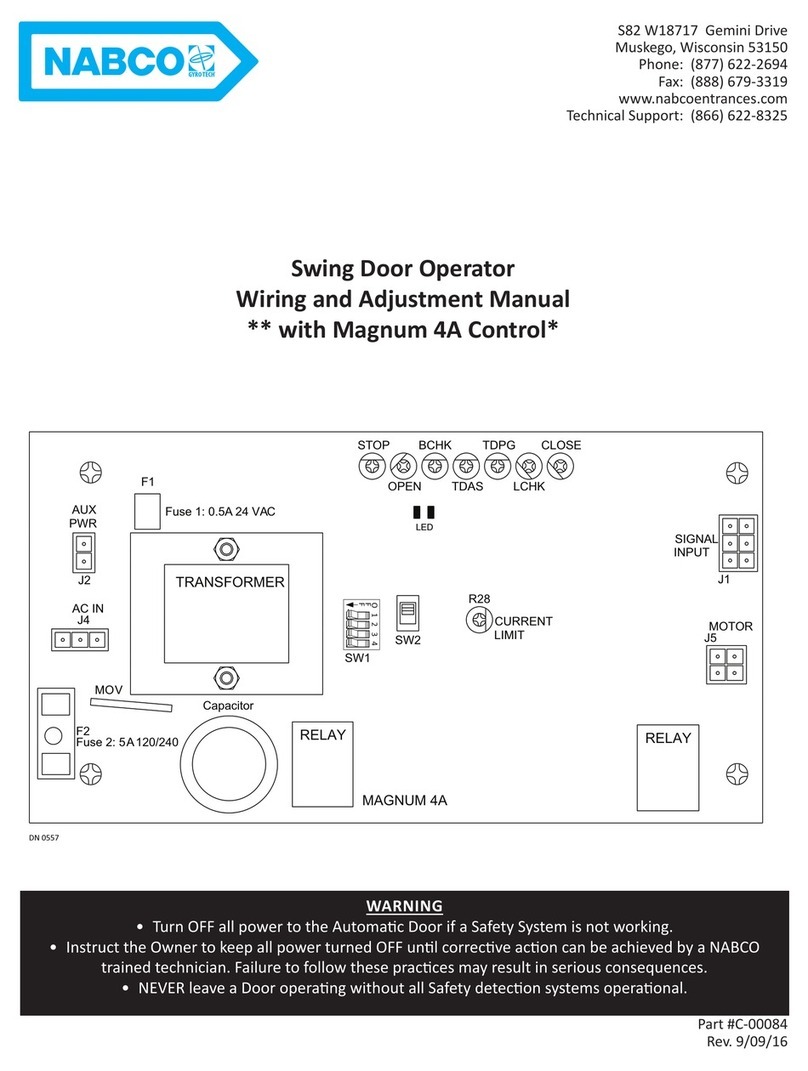 Nabco GT 300 Wiring and Adjustment Manual Nabco GT 300 Wiring and Adjustment Manual