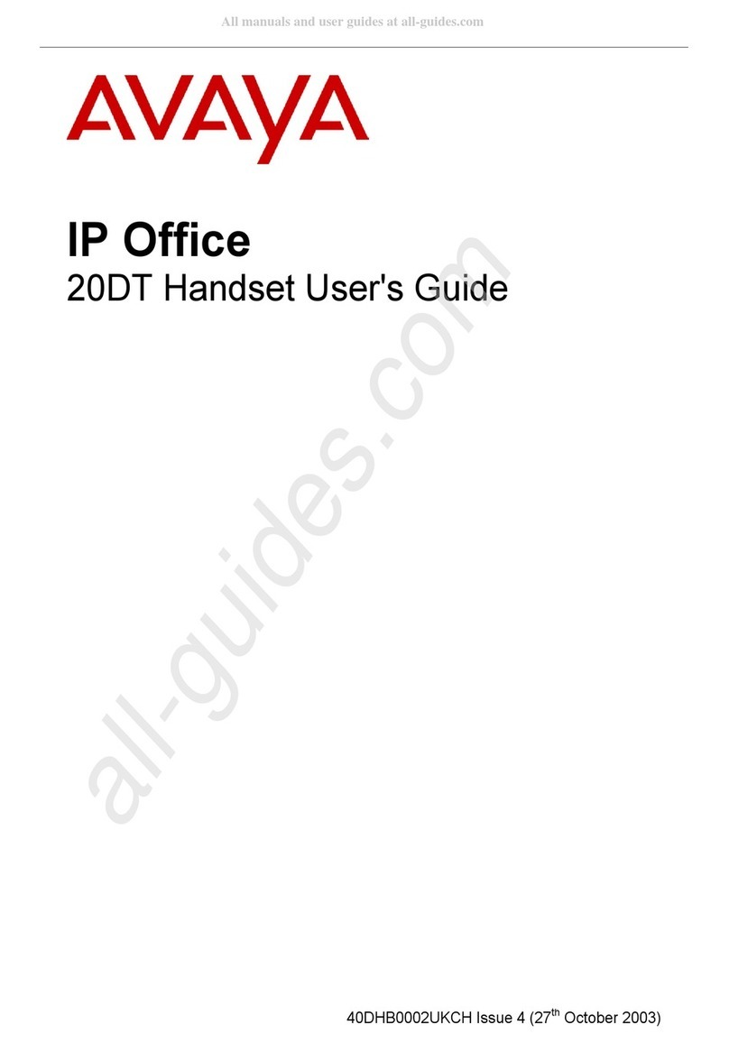 Avaya IP Office 20DT User manual