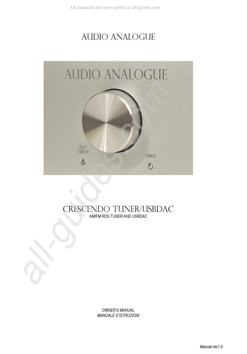 Audio Analogue CRECSENDO owner's manual