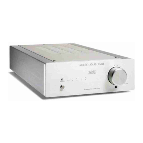 Audio Analogue primo CENTO VT owner's manual