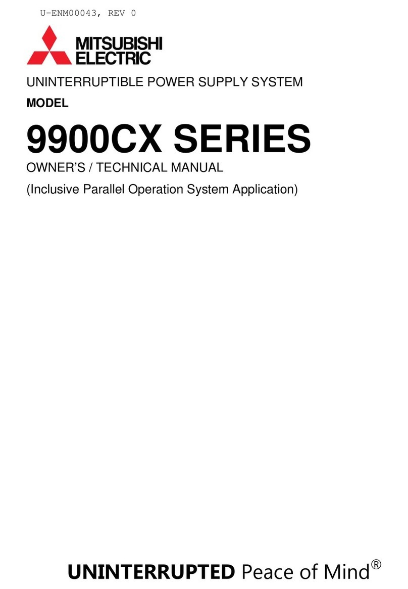 Mitsubishi Electric 9900CX SERIES Owner technical manual