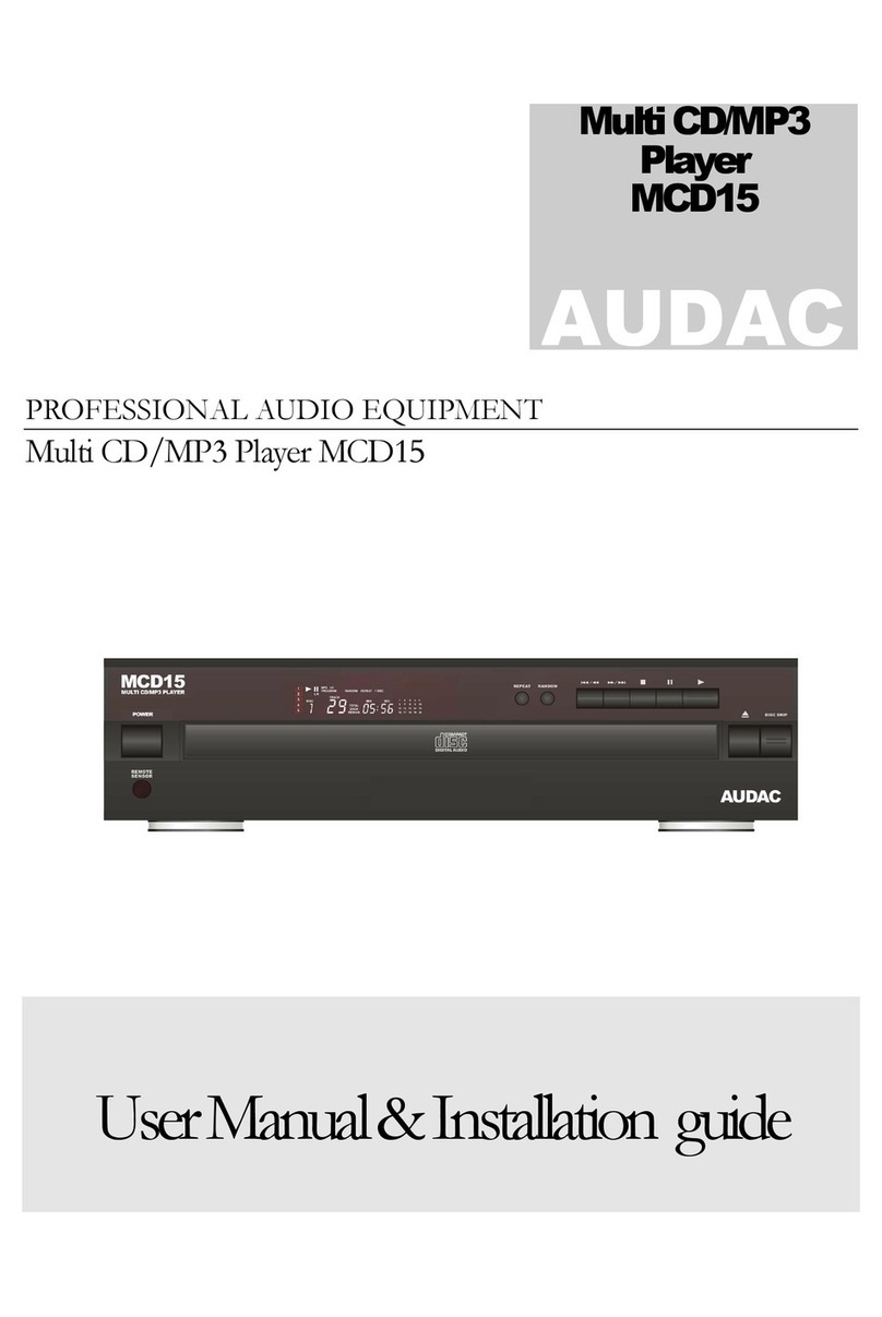 AUDAC MCD15 User manual & installation guide