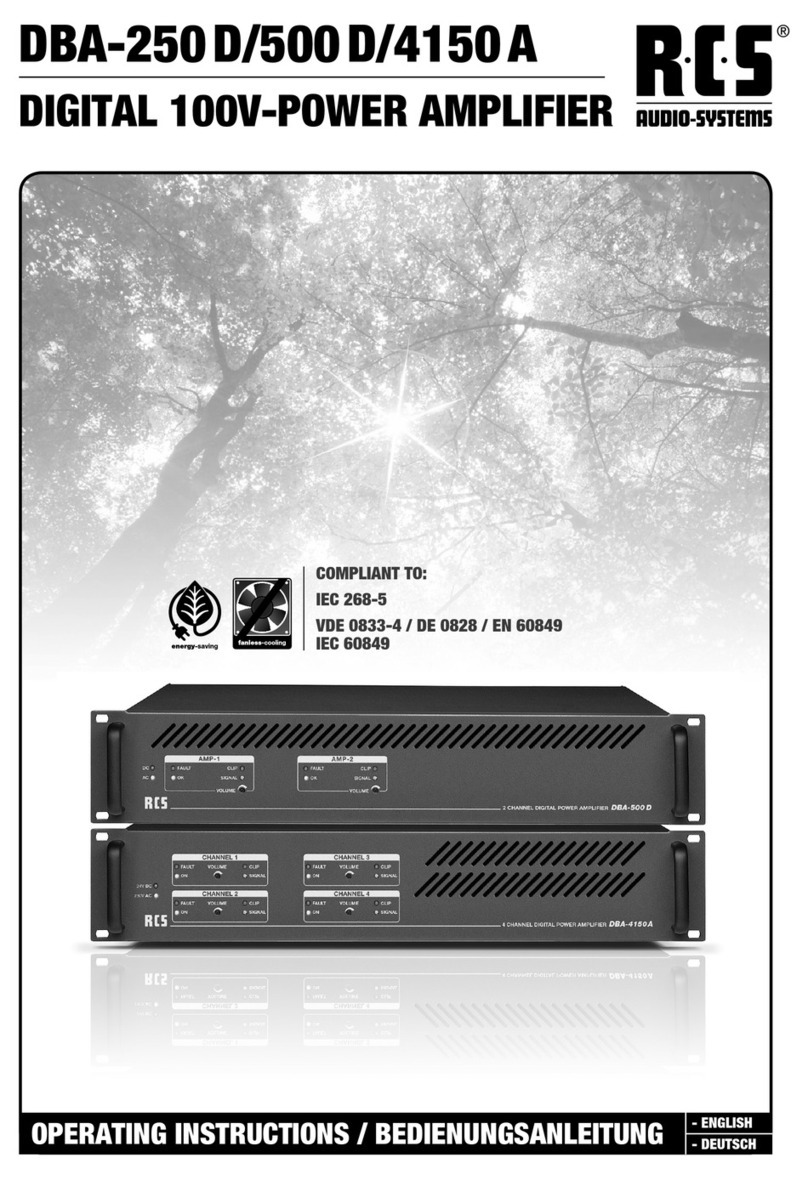 RCS AUDIO-SYSTEMS DBA-250D operating instructions