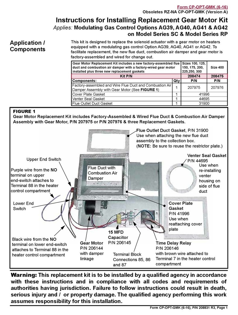 Reznor SC Series Instructions for installing