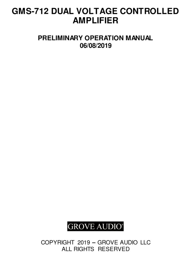 Grove Audio GMS-712 Preliminary operation manual
