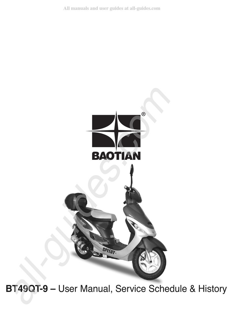 Baotian BT49QT-9 User manual, Service Schedule & History