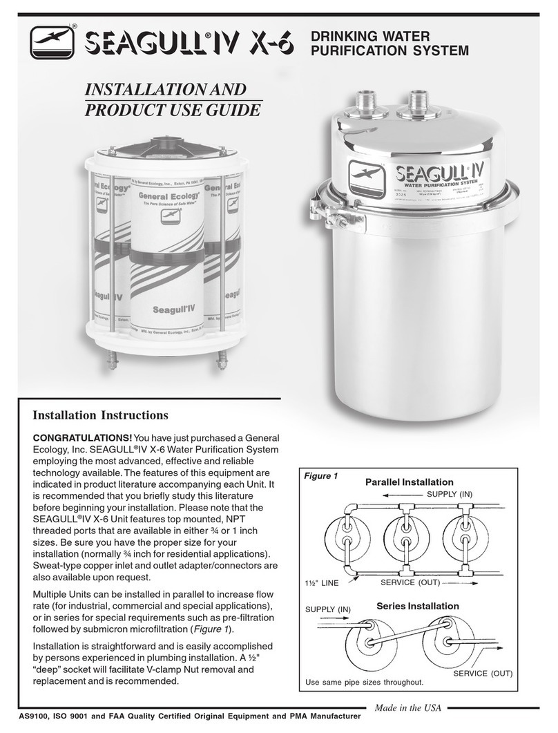 GENERAL ECOLOGY SEAGULL IV X-6 Installation and product use guide