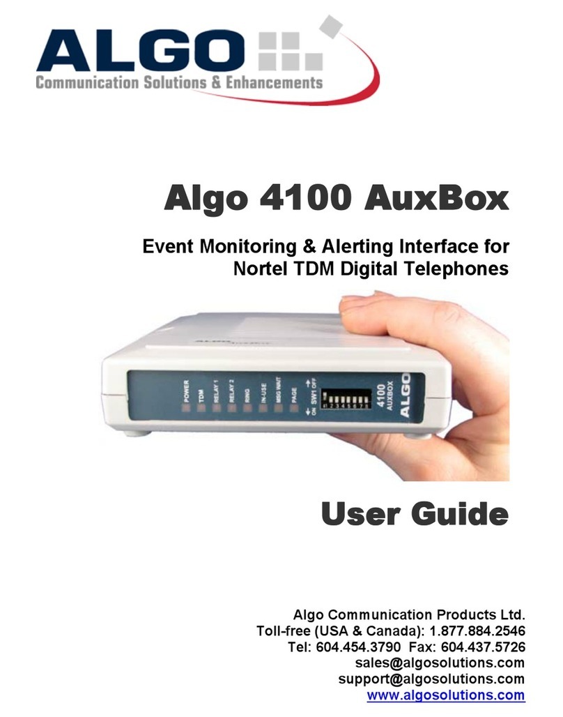 Algo 4100 AuxBox user guide