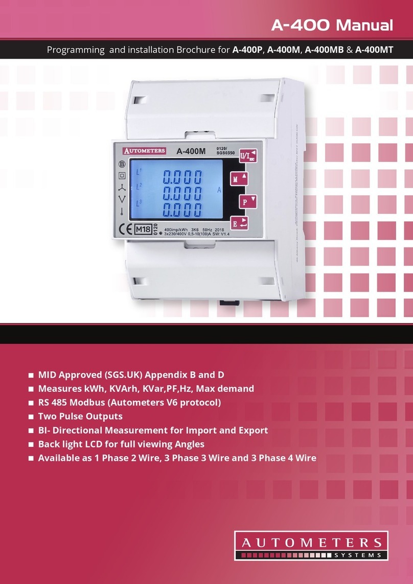 Autometers Systems A-400 Series Programming and installation Brochure