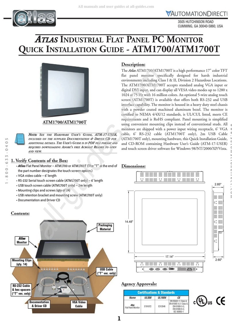 Atlas ATM1700 Quick installation guide