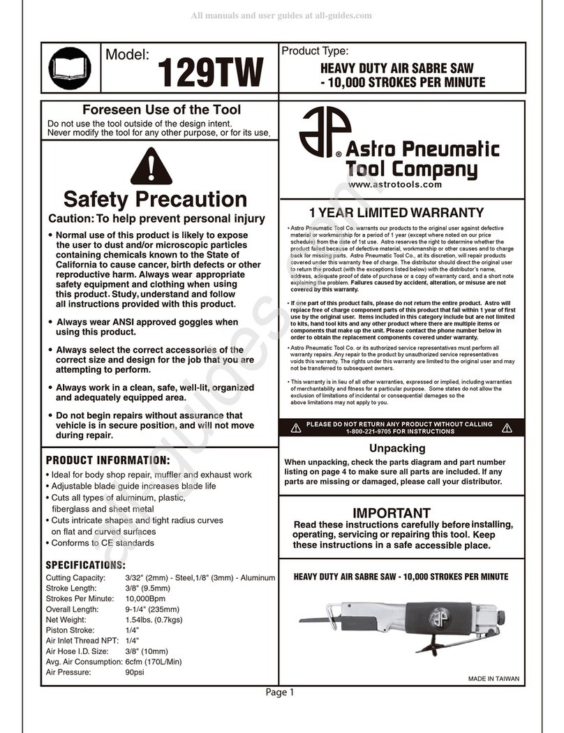Astro Pneumatic 129TW quick start guide