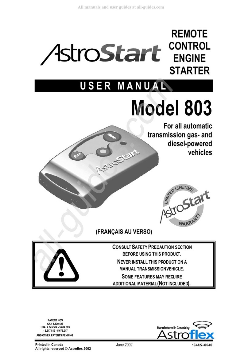 AstroStart 803 User manual