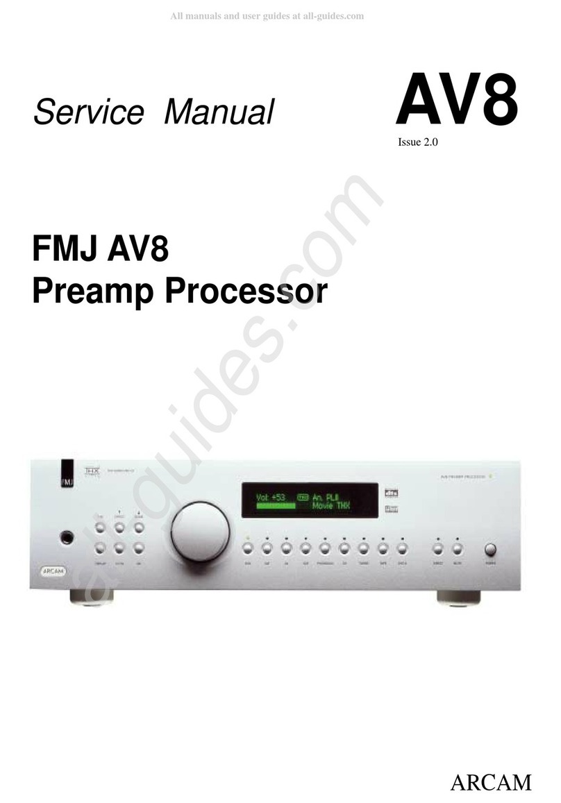 Arcam FMJ AV8 User manual