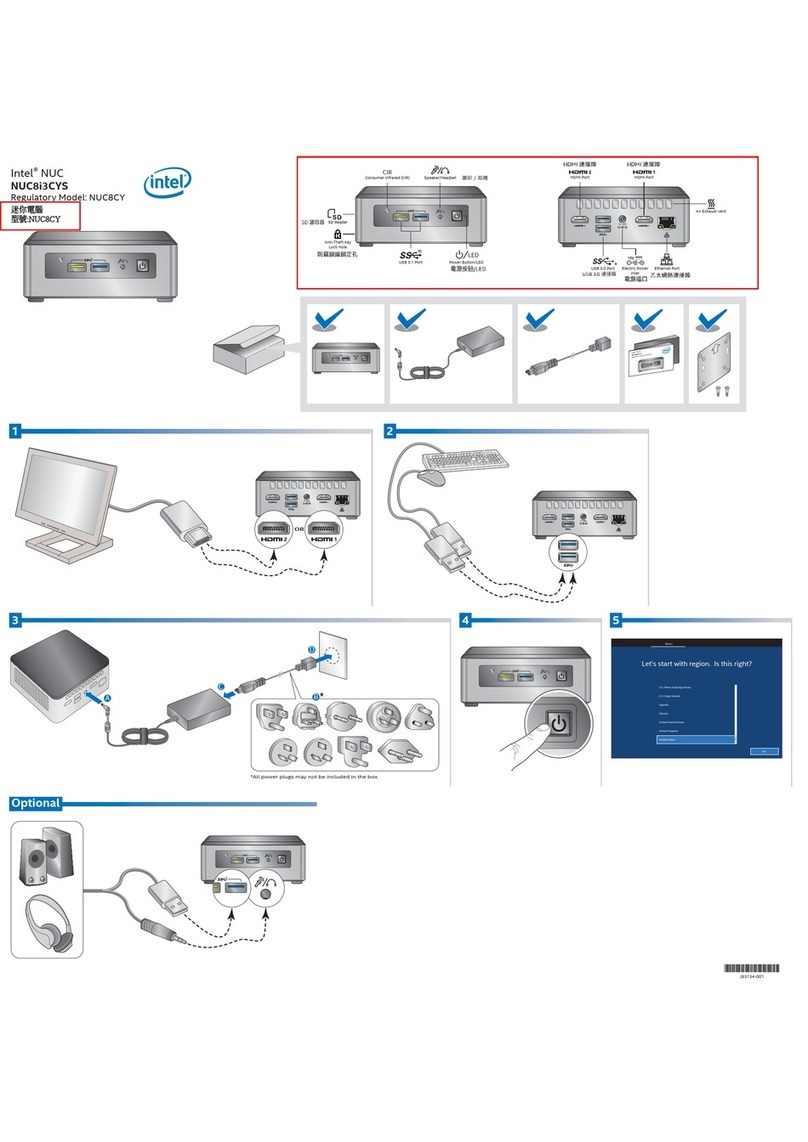 Intel NUC8CY Quick setup guide