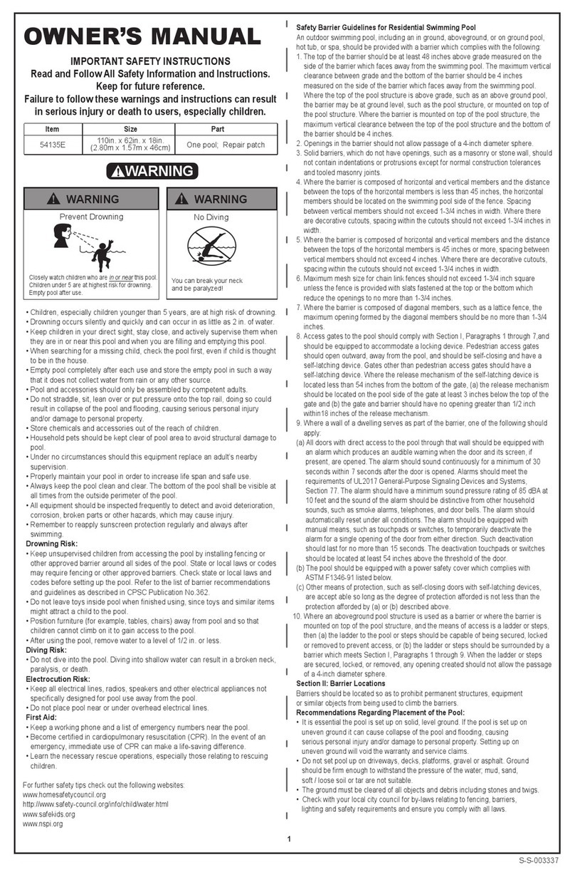 Bestway 54135E owner's manual