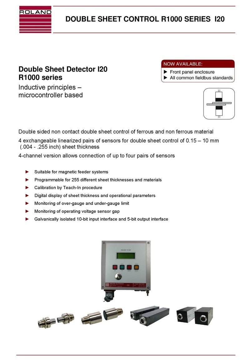 Roland Double Sheet Detector R1000 Series User manual