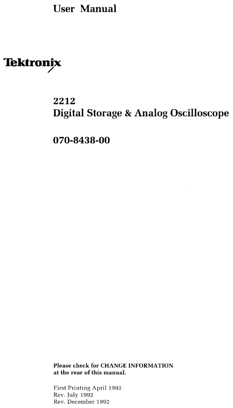 Tektronix 2212 User manual