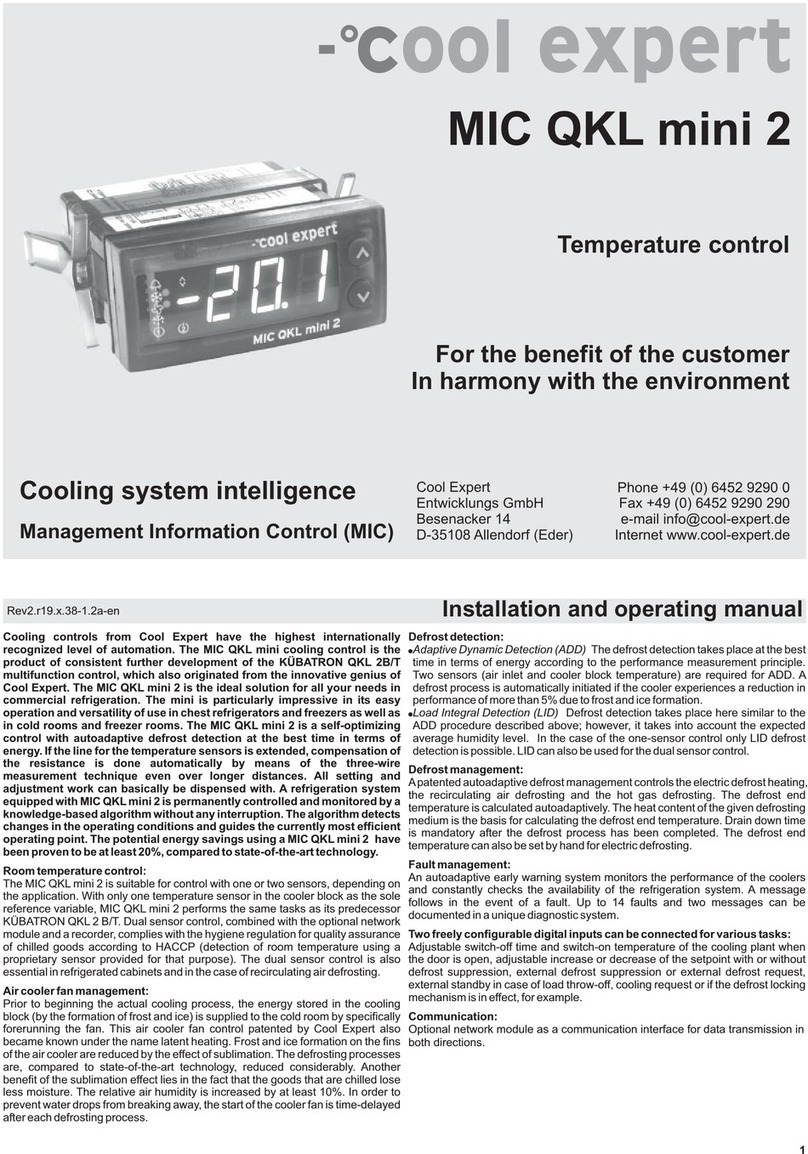 Cool Expert MIC QKL mini 2 Installation and operating manual