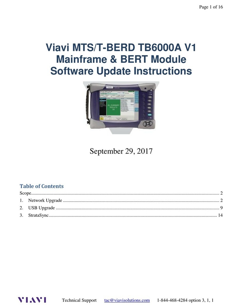 Viavi MTS/T-BERD TB6000A V1 SOFTWARE UPDATE INSTRUCTIONS
