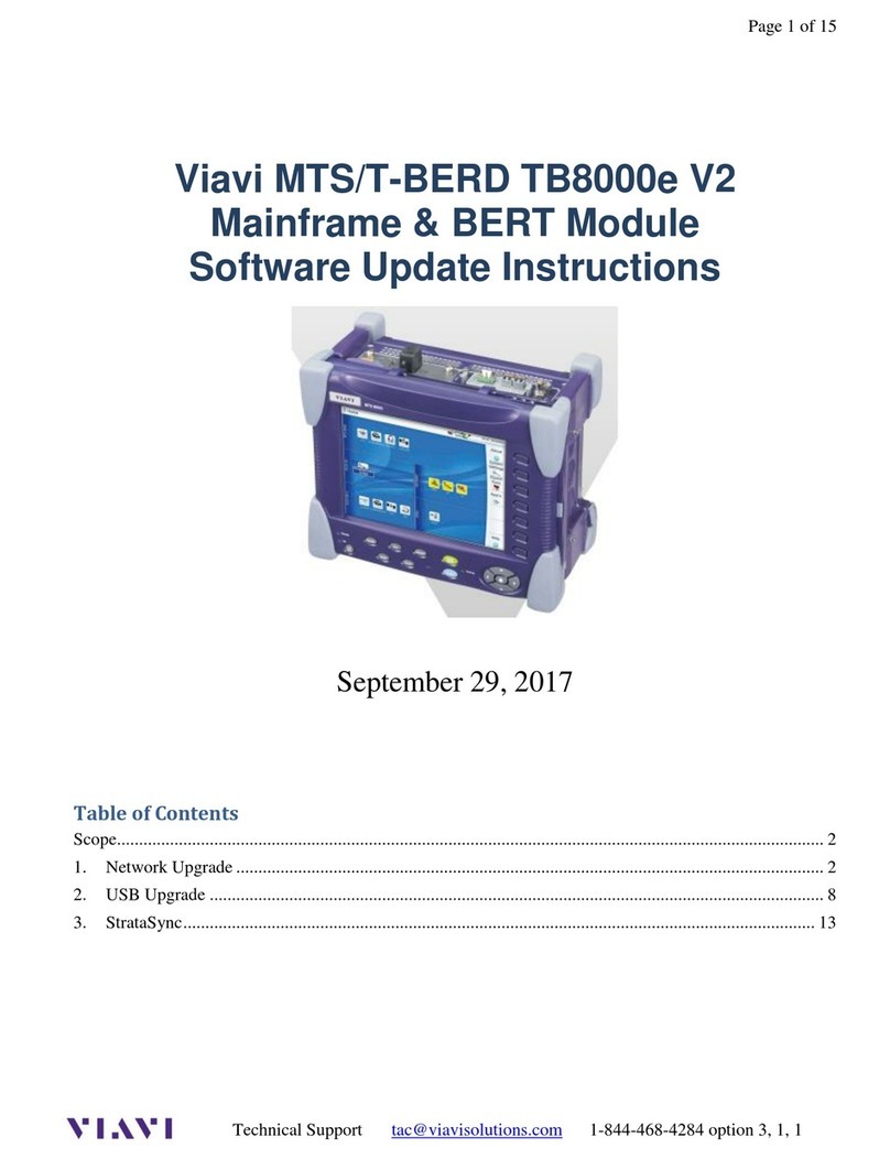 Viavi MTS/T-BERD TB8000e V2 SOFTWARE UPDATE INSTRUCTIONS